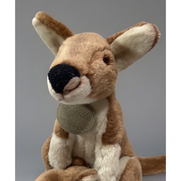 14” Russ Berrie Yomiko Classics Mommy & Joey Kangaroo Plush Soft Stuffed Animal - Picture 3 of 16